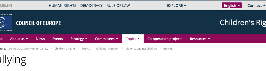 Council of Europe – Bullying